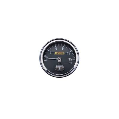 Russell - Russell 650330 0-15 PSI Fuel Pressure Gauge Liquid Filled
