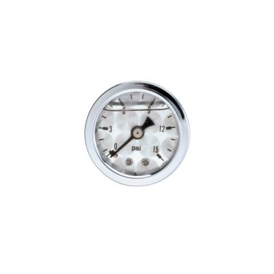 Russell - Russell 650390 0-15 PSI Fuel Pressure Gauge Machine Face Liquid Filled
