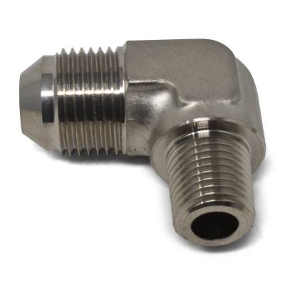 Russell - Russell 660821 Adapter Fitting 90-DEG Flare Endura -06AN .25" Pipe Size