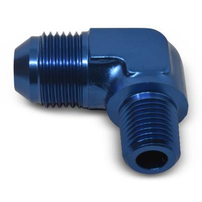 Russell - Russell 660840 6AN 90-DEG Flare To 3/8" Pipe Adapter Fitting w/Blue Finish