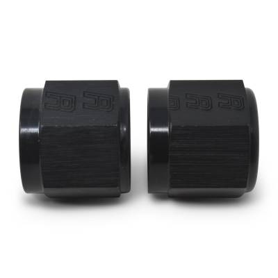 Russell - Russell 660585 8AN To 1/2" Tube Nut Adapter Fitting w/Black Finish Pair