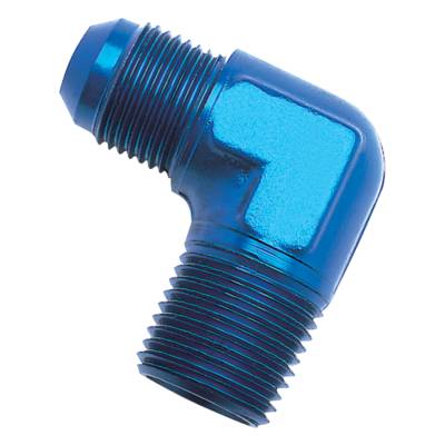 Russell - Russell 660720 6AN 90-DEG Malex1/2" NPT Male Adapter Fitting w/Blue Finish