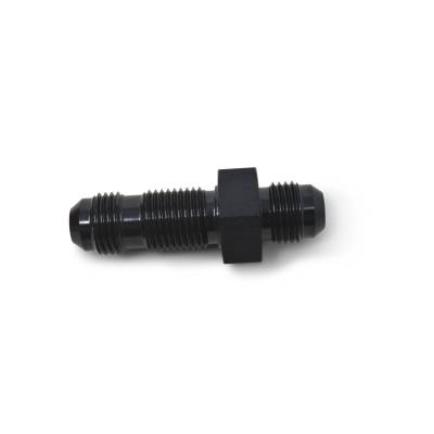 Russell - Russell 661183 Adapter Fitting Straight Flare Bulkhead Black Finish -06AN