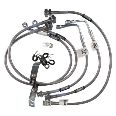 Russell - Russell 672430 Braided SS Street Legal Brake Line Assy for 99-05 Sra/Silv 1500