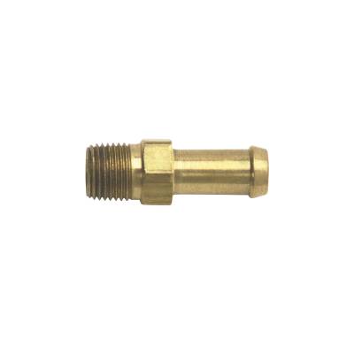 Russell - Russell 697010 1/8 NPTx8mm 5/16" Hose Single Barb Edelbrock Man Brass Fitting