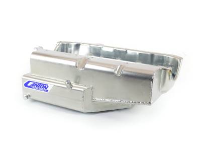 Canton - Canton 11-187 Oil Pan SBC Open Chassis Pro Style Pan w/Left Or Rear Starters