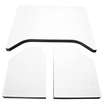Design Engineering - DEI 50136 Boom Mat Sound Deadening Headliner 3Pc White for 07-10 Jeep JK 2DR