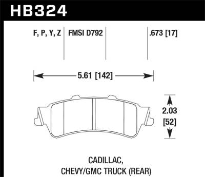 Hawk Performance - Hawk Performance HB324Y.673 LTS Light Truck & SUV Brake Pads