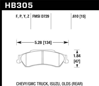 Hawk Performance - Hawk Performance HB334P.705 SuperDuty Disc Brake Pad for E-450 Super Duty F250