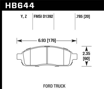 Hawk Performance - Hawk Performance HB644Y.785 LTS Disc Brake Pad for 08-09 F150