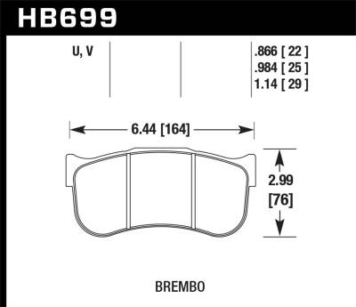 Hawk Performance - Hawk Performance HB699U1.14 DTC-70 Motorsports Brake Pads