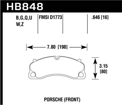 Hawk Performance - Hawk Performance HB848U.646 DTC-70 Motorsports Brake Pads