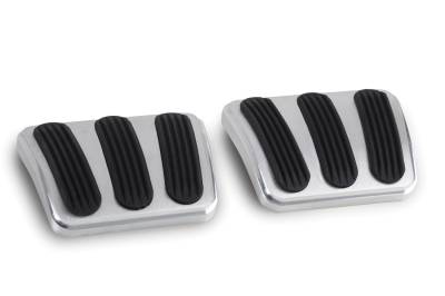 Lokar - Lokar BAG-6130 Billet Alum Curved Brake&Clutch Pedal Pad for 62-67 Chevy II/NOVA