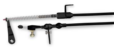 Lokar - Lokar XKD-2AODHT 48" Hi-Tech SS Housing AOD Kickdown Cable w/Black Fittings