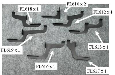Owens Products - Owens 10-1359 Running Board Bracket Kit for 15-18 Ford Transit Van 148"
