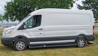 Owens Products - Owens 68114-01 Factory Custom TPO Cab Length Running Boards 15-18 Ford Transit