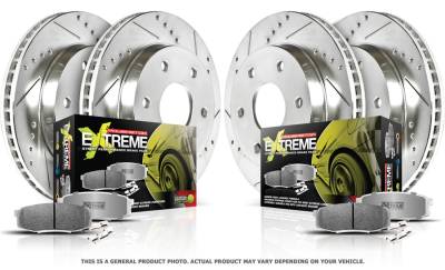 PowerStop - Power Stop K2876-26 Power Stop 1-Click Street Warrior Z26 Brake Kits