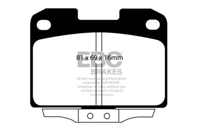 EBC Brakes - EBC Brakes DP21098 Greenstuff 2000 Series Sport Brake Pads for 94 Stealth