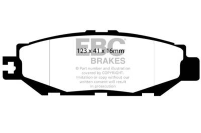 EBC Brakes - EBC Brakes DP21008 Greenstuff 2000 Series Sport Brake Pads for LS400 Supra