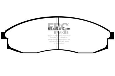 EBC Brakes - EBC Brakes DP21082 Greenstuff 2000 Series Sport Brake Pads for 99-00 Skyline