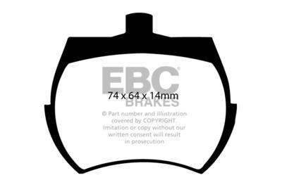 EBC Brakes - EBC Brakes DP2127 GreenstuF 2000 Series Sport Brake Pads for Midget Sprite TR7