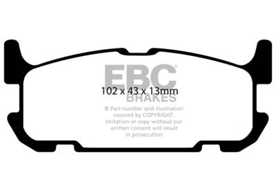 EBC Brakes - EBC Brakes DP21685 Greenstuff 2000 Series Sport Brake Pads for 04-05 Miata