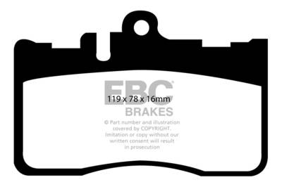 EBC Brakes - EBC Brakes DP21622 Greenstuff 2000 Series Sport Brake Pads for 01-06 LS430
