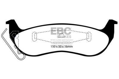 EBC Brakes - EBC Brakes DP21677 Greenstuff 2000 Series Sport Brake Pads