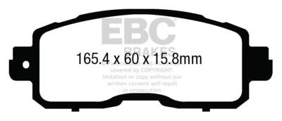 EBC Brakes - EBC Brakes DP23011 Greenstuff 2000 Series Sport Brake Pads for Altima LEAF