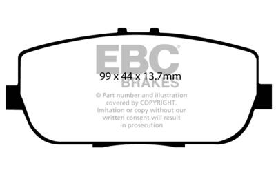 EBC Brakes - EBC Brakes DP21775 Greenstuff 2000 Brake Pads for 06-22 Mazda MX5 17-20 Fiat 124