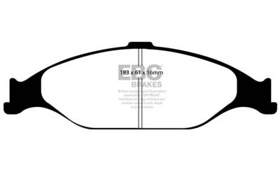 EBC Brakes - EBC Brakes DP31242C Redstuff Ceramic Low Dust Brake Pads for 99-04 Mustang