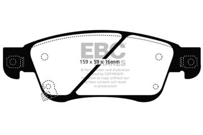 EBC Brakes - EBC Brakes DP31807C Redstuff Ceramic Low Dust Brake Pads for G25 G35/G37 Q60