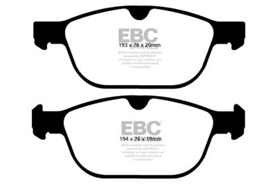EBC Brakes - EBC Brakes DP32018C Redstuff Ceramic Low Dust Brake Pads for 10-14 XC60 XC90