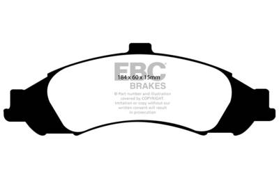 EBC Brakes - EBC Brakes DP31721C Redstuff Ceramic Low Dust Brake Pads for 04 GTO