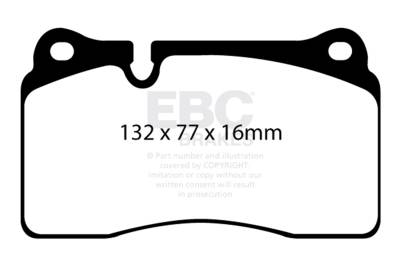 EBC Brakes - EBC Brakes DP32070C Redstuff Ceramic Low Dust Brake Pads for 12-13 TT Quattro