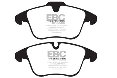 EBC Brakes - EBC Brakes DP31911C Redstuff Ceramic Low Dust Brake Pads for S-Type S60 V60 XF