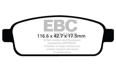 EBC Brakes - EBC Brakes DP32066C Redstuff Ceramic Low Dust Brake Pads