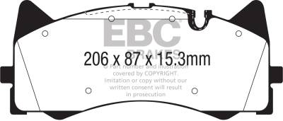 EBC Brakes - EBC Brakes DP32298C Redstuff Ceramic Low Dust Brake Pads for 16-18 C63 AMG