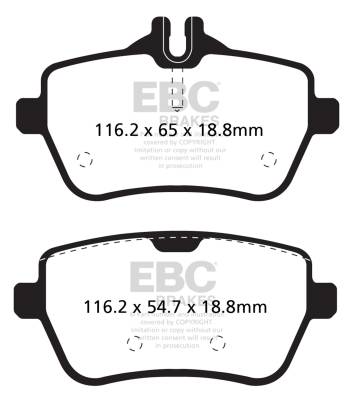 EBC Brakes - EBC Brakes DP32180C Redstuff Ceramic Low Dust Brake Pads