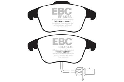 EBC Brakes - EBC Brakes DP31998C Redstuff Ceramic Low Dust Brake Pads for A5 A5 Quattro