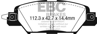 EBC Brakes - EBC Brakes DP33071C Redstuff Ceramic Low Dust Brake Pads for 16-22 CX-5
