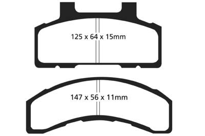 EBC Brakes - EBC Brakes DP41240R Yellowstuff Street & Track Brake Pads