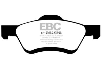 EBC Brakes - EBC Brakes DP41709R Yellowstuff Street & Track Brake Pads