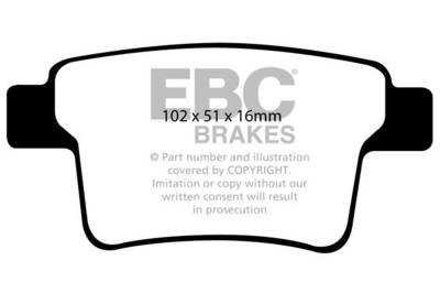 EBC Brakes - EBC Brakes DP41731R Yellowstuff Street & Track Brake Pads