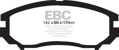 EBC Brakes - EBC Brakes DP41755R Yellowstuff Street & Track Brake Pads for 04-08 Tiburon