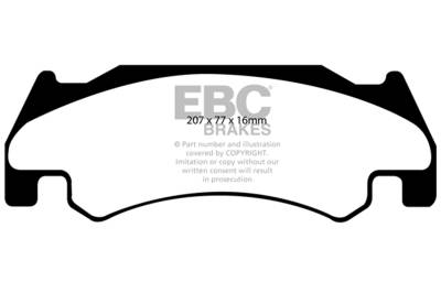 EBC Brakes - EBC Brakes DP41739R Yellowstuff Street & Track Brake Pads for 05-06 RAM 1500