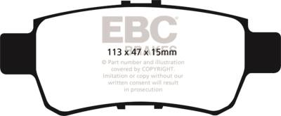 EBC Brakes - EBC Brakes DP41744R Yellowstuff Street & Track Brake Pads for 05-10 Odyssey