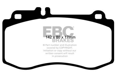 EBC Brakes - EBC Brakes DP41857R Yellowstuff Street & Track Brake Pads for 10-15 E350/E550