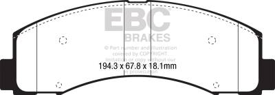 EBC Brakes - EBC Brakes DP43088R Yellowstuff Street & Track Brake Pads
