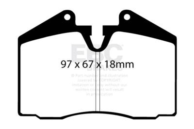 EBC Brakes - EBC Brakes DP4612R Yellowstuff Street & Track Brake Pads